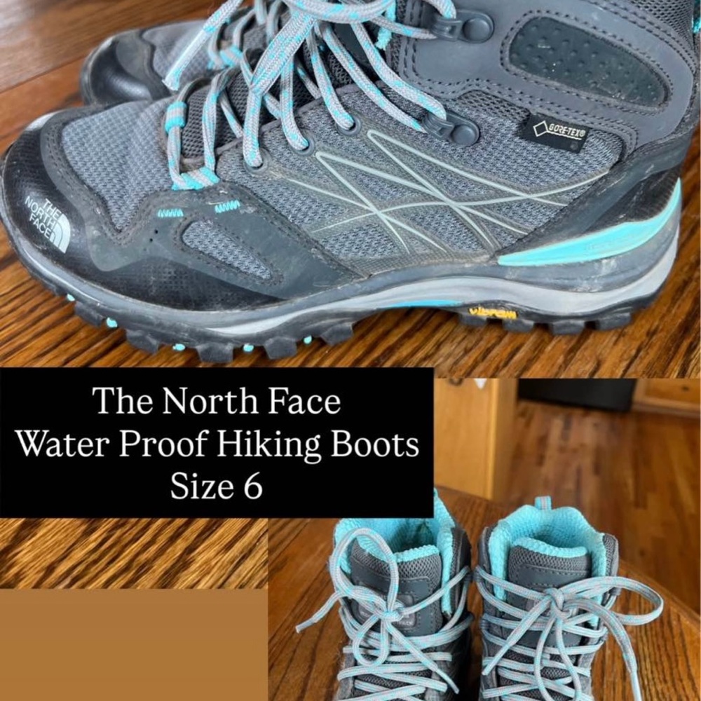 The North Face Women's Black and Blue Hiking Boots